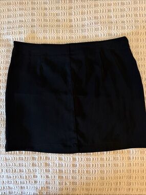 L.E.I. Y2K Black Mini Skirt Juniors Size 7 Rhinestone Zip Detail NWOT
